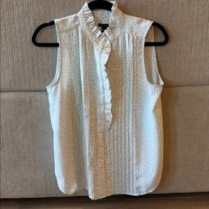 Ann Taylor Mint Ruffle Blouse